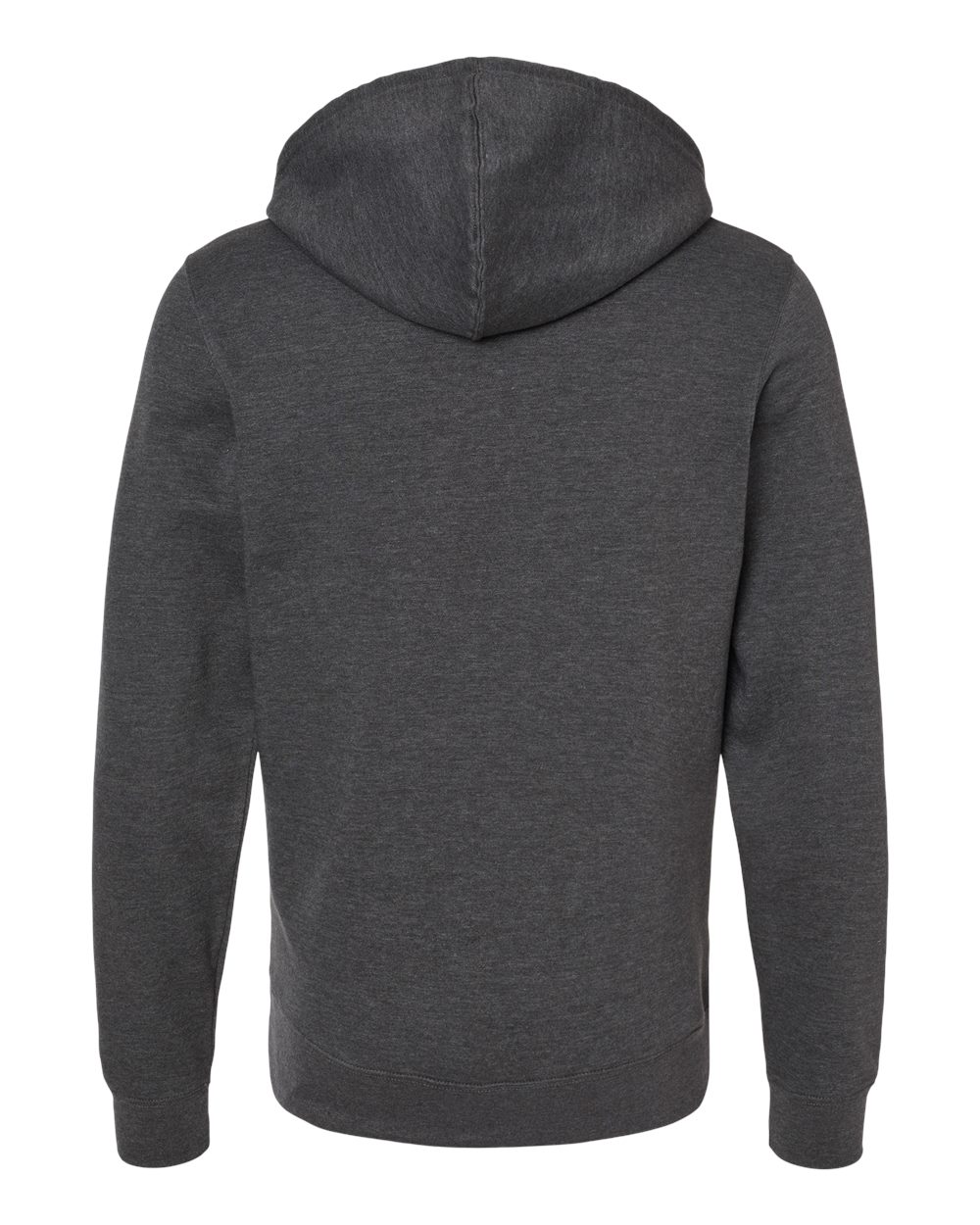 Front View of Charcoal Heather BTB Fleece Hooded Sweatshirt - 8720