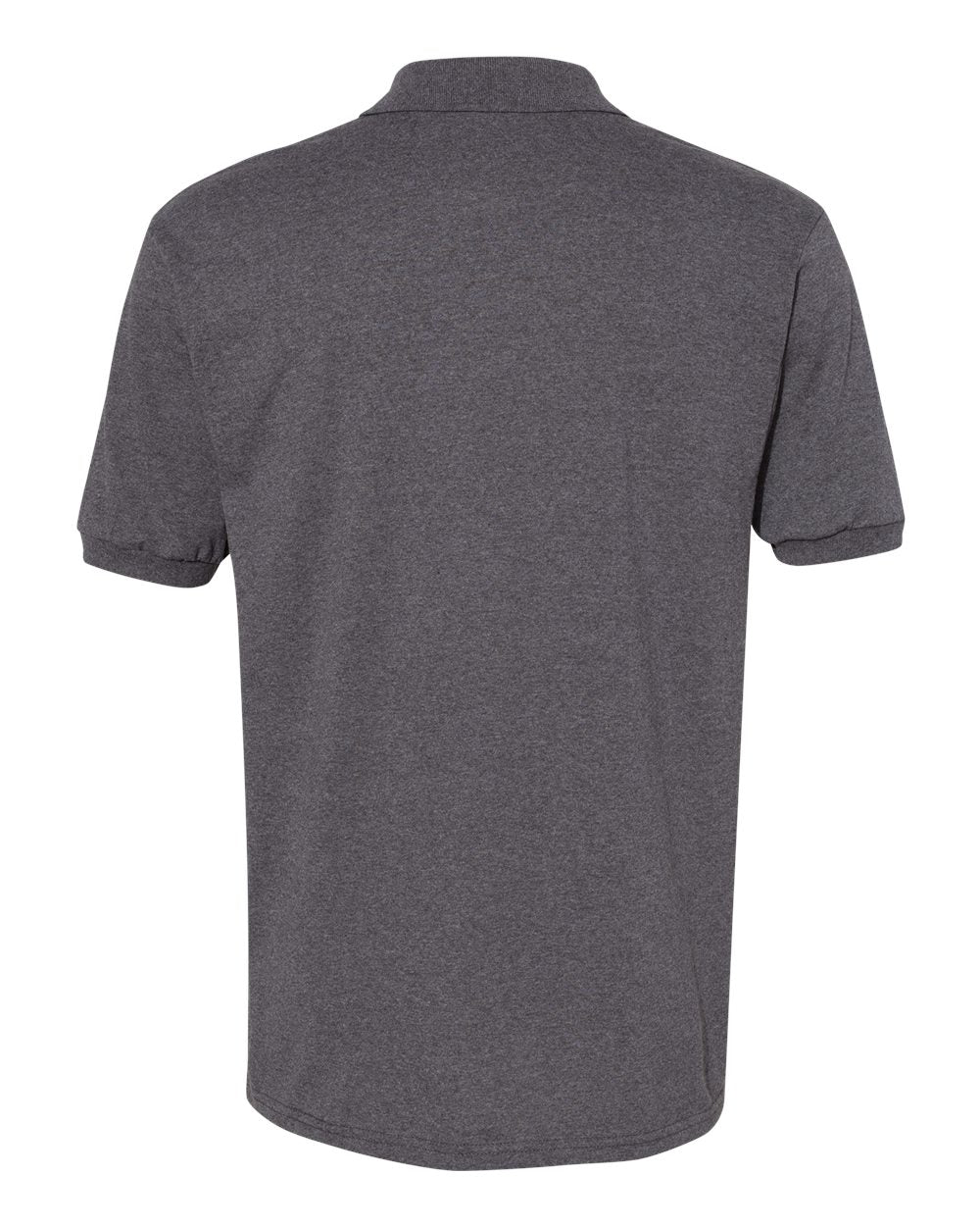 Front View of Charcoal Heather Ecosmart® Jersey Polo - 054X