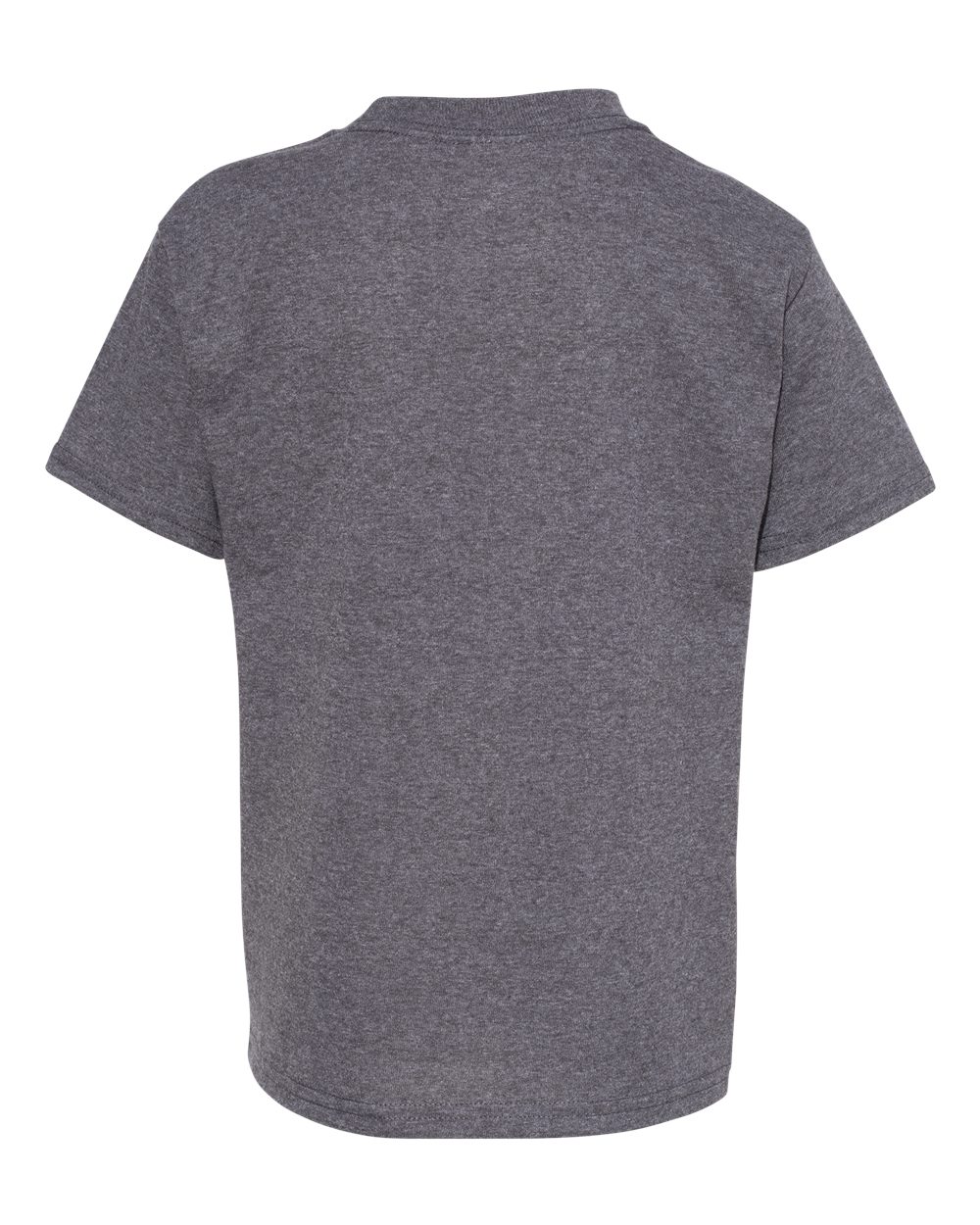 Front View of Charcoal Heather Ecosmart™ Youth T-Shirt - 5370