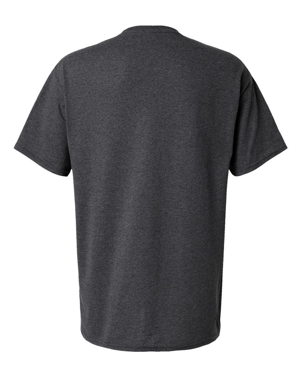 Rear View of Charcoal Heather Essential-T Tall T-Shirt - 5280T