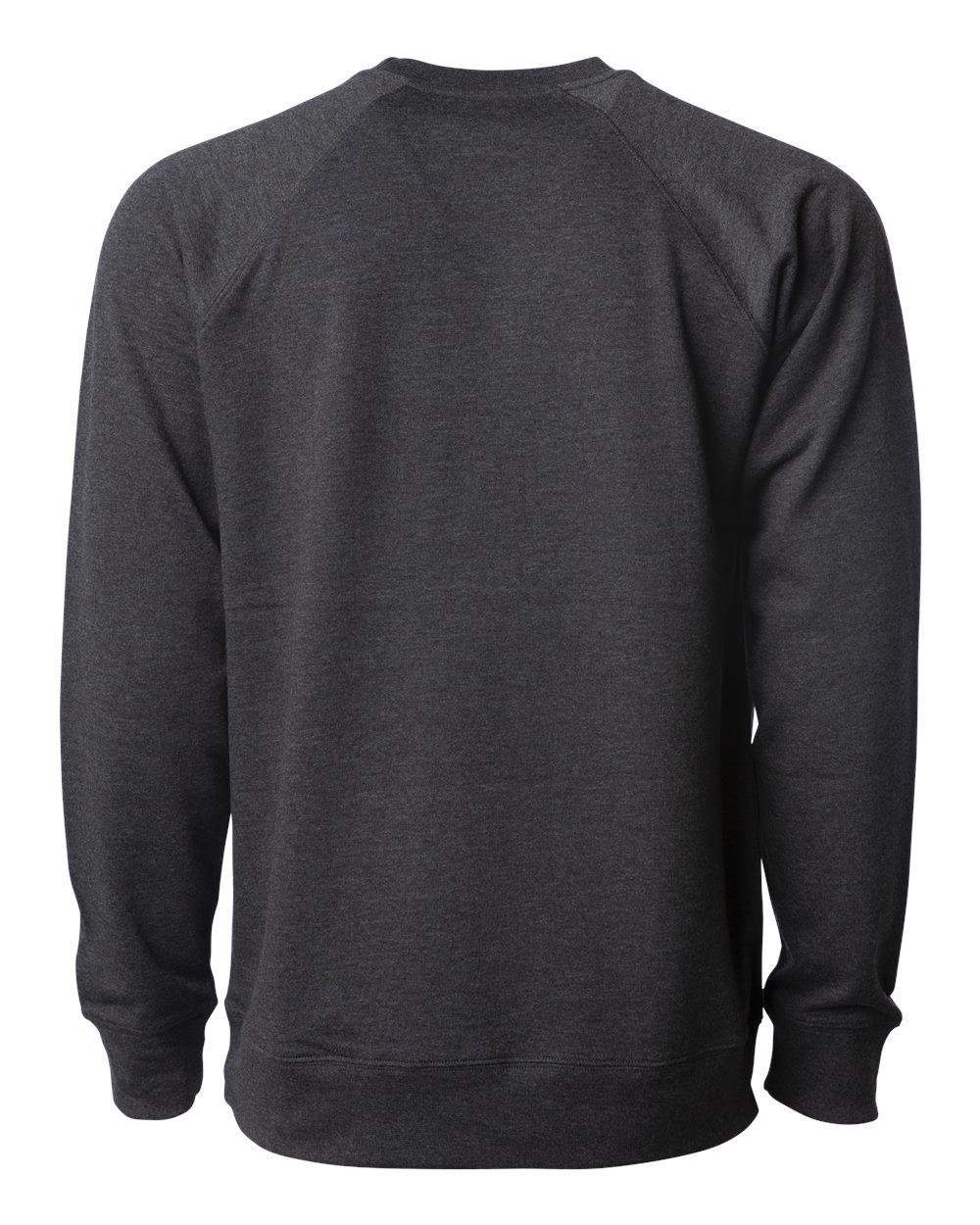 Front View of Charcoal Heather Icon Lightweight Loopback Terry Crewneck Sweatshirt - SS1000C