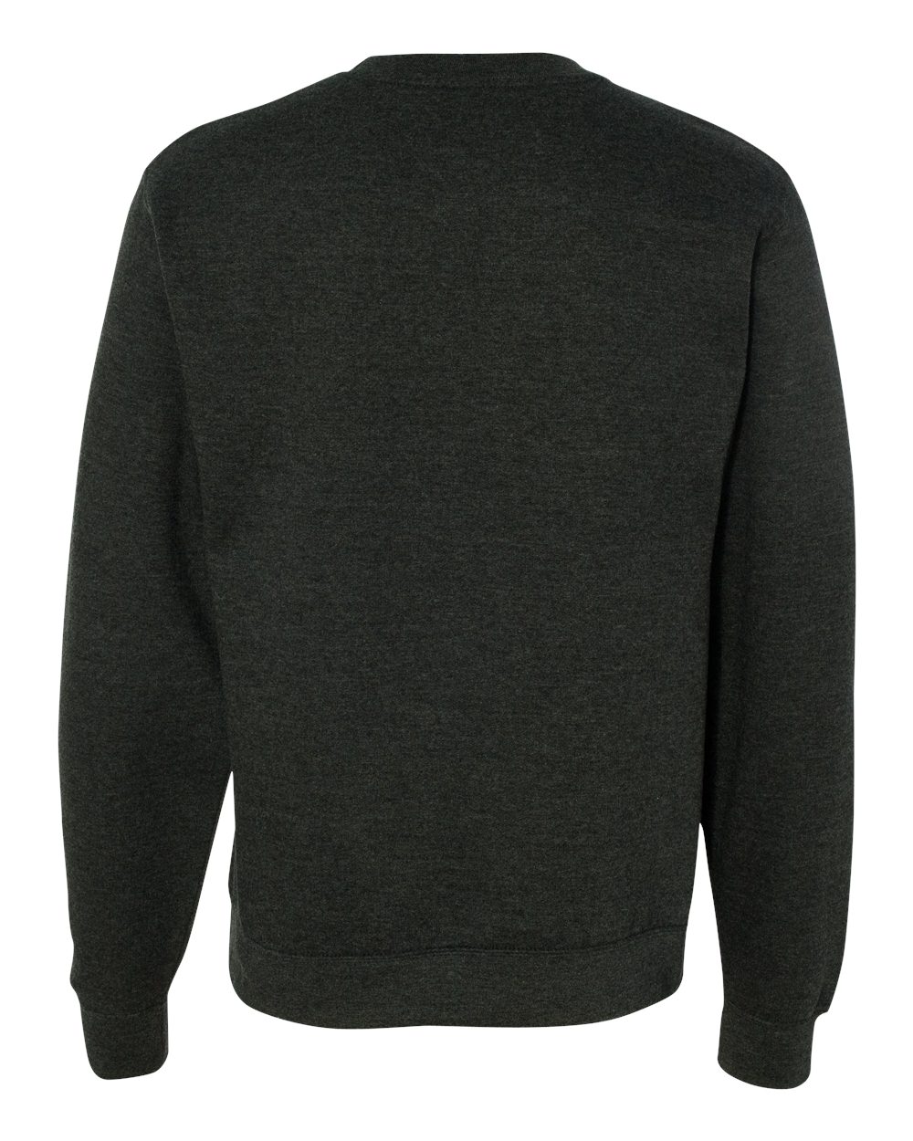 Front View of Charcoal Heather Midweight Crewneck Sweatshirt - SS3000