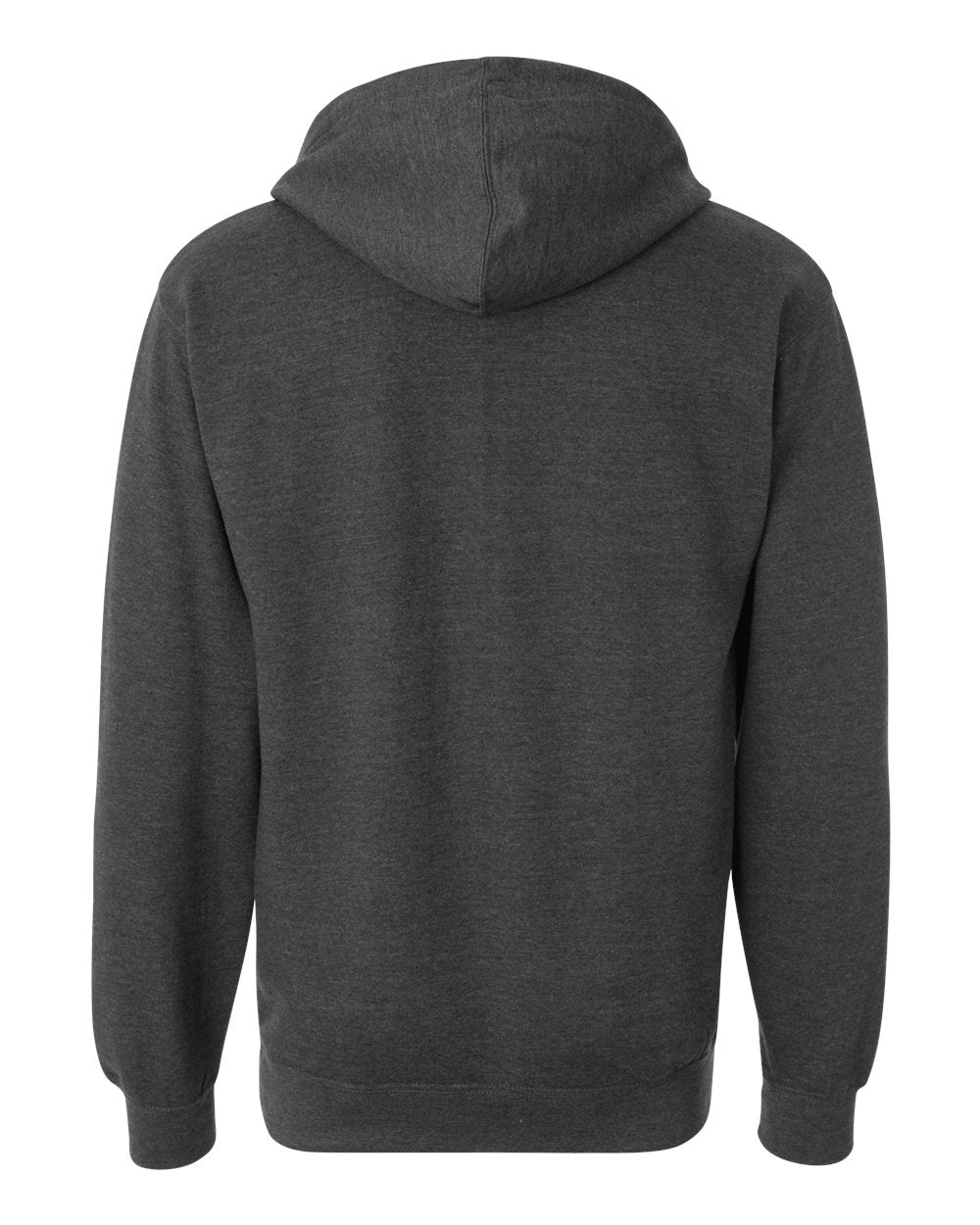 Front View of Charcoal Heather Midweight Hooded Sweatshirt - SS4500
