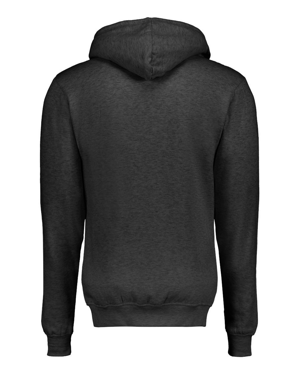 Front View of Charcoal Heather Retro Heather Full-Zip Hooded Sweatshirt - 2349