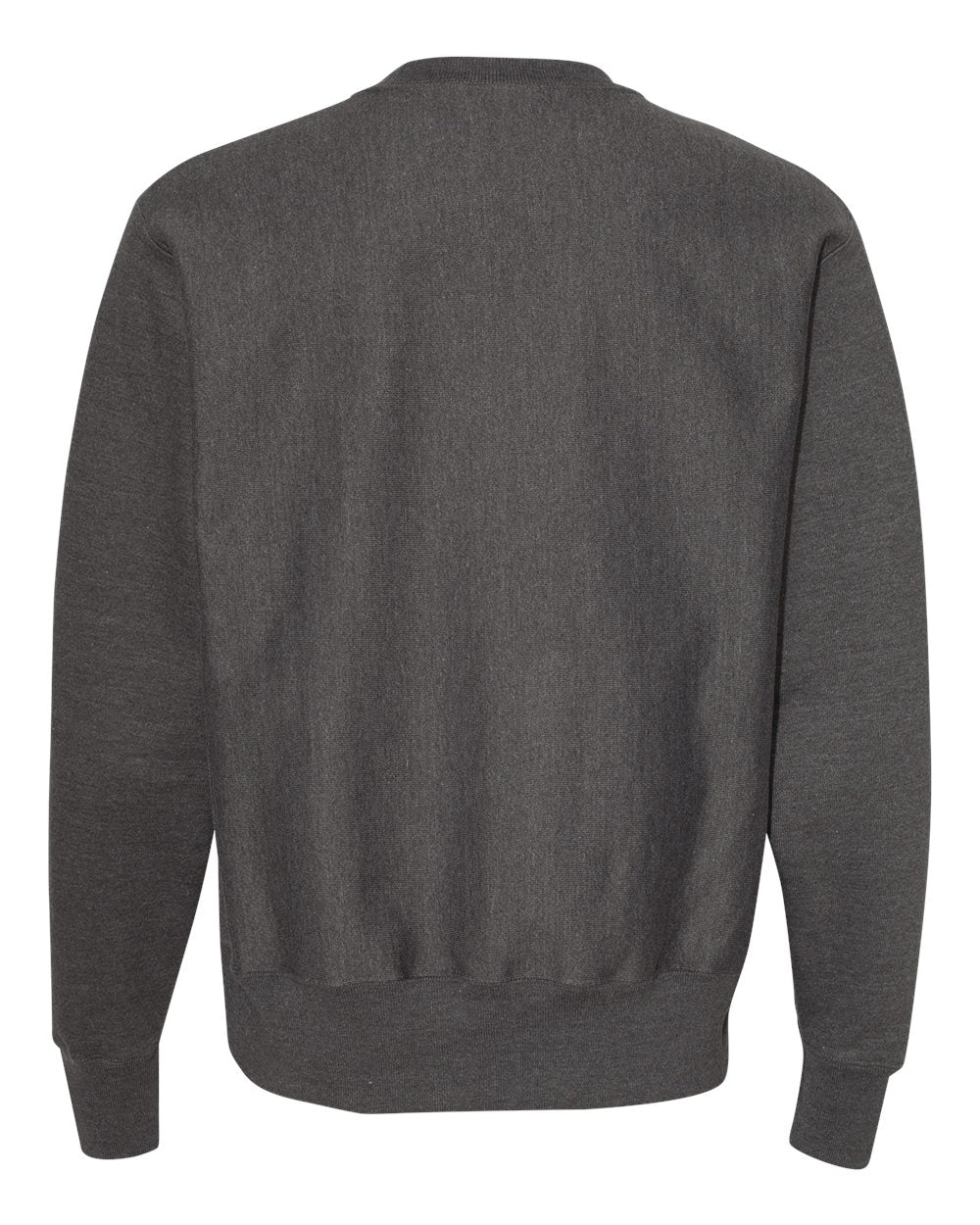 Front View of Charcoal Heather Reverse Weave® Crewneck Sweatshirt - S149