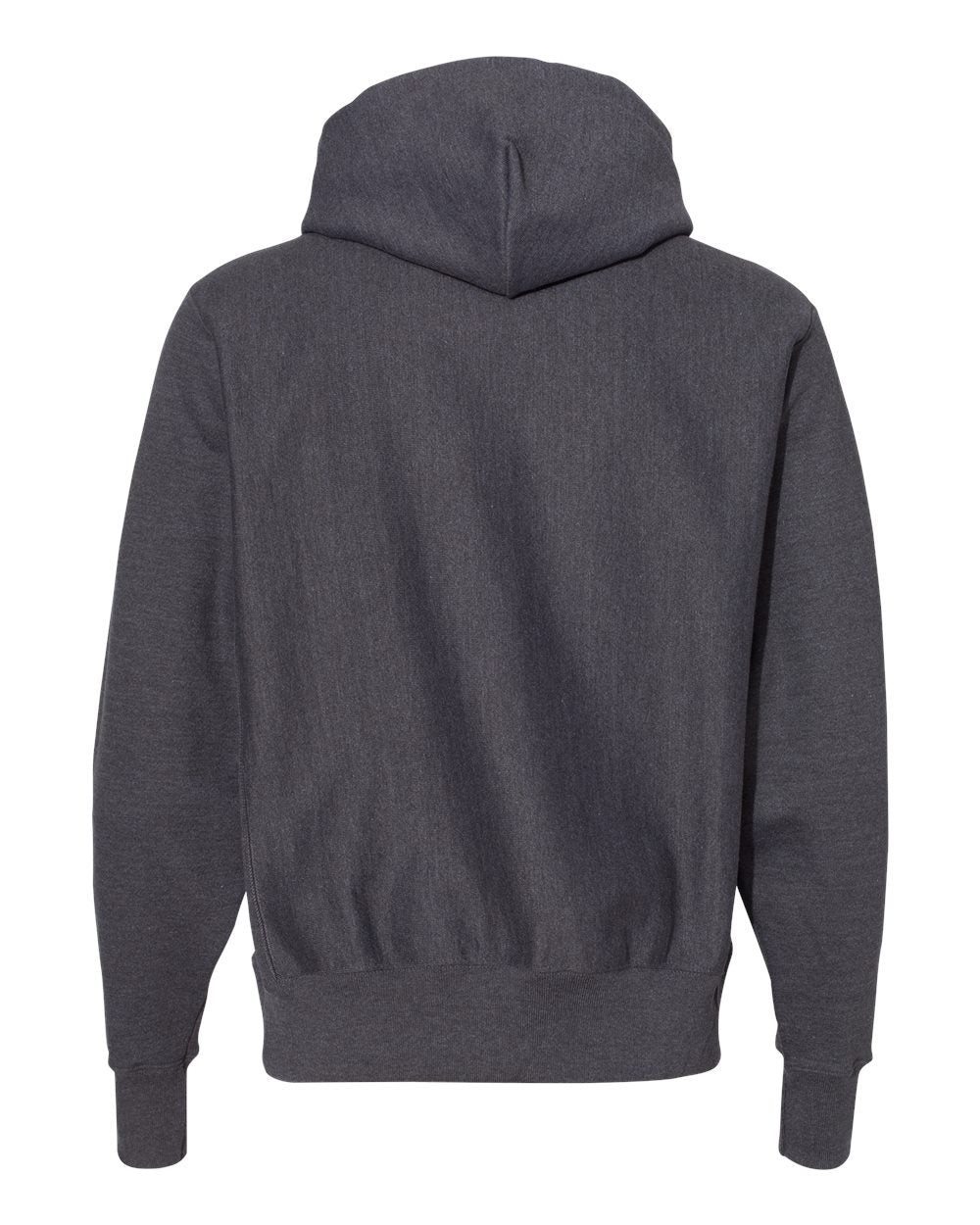 Front View of Charcoal Heather Reverse Weave® Hooded Sweatshirt - S101