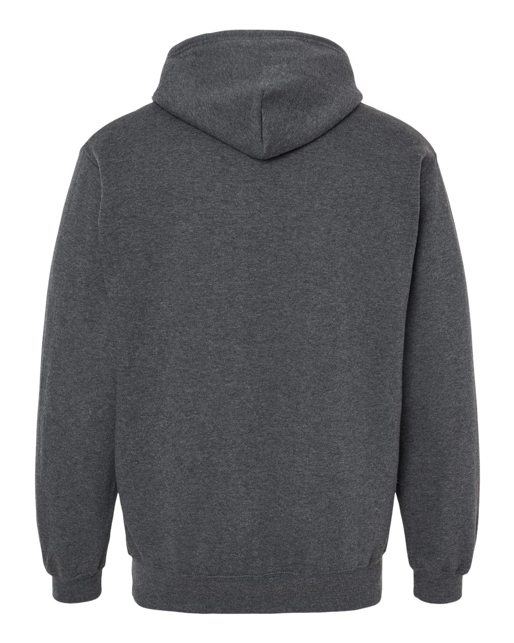 Rear View of Charcoal Heather Tailgate Hooded Sweatshirt - 8815