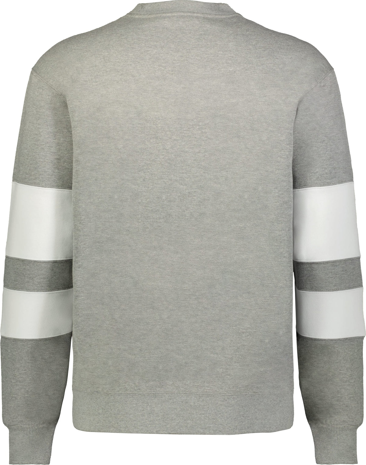 Rear View of CHARCOAL HEATHER/WHITE JACKSON WAY CREW
