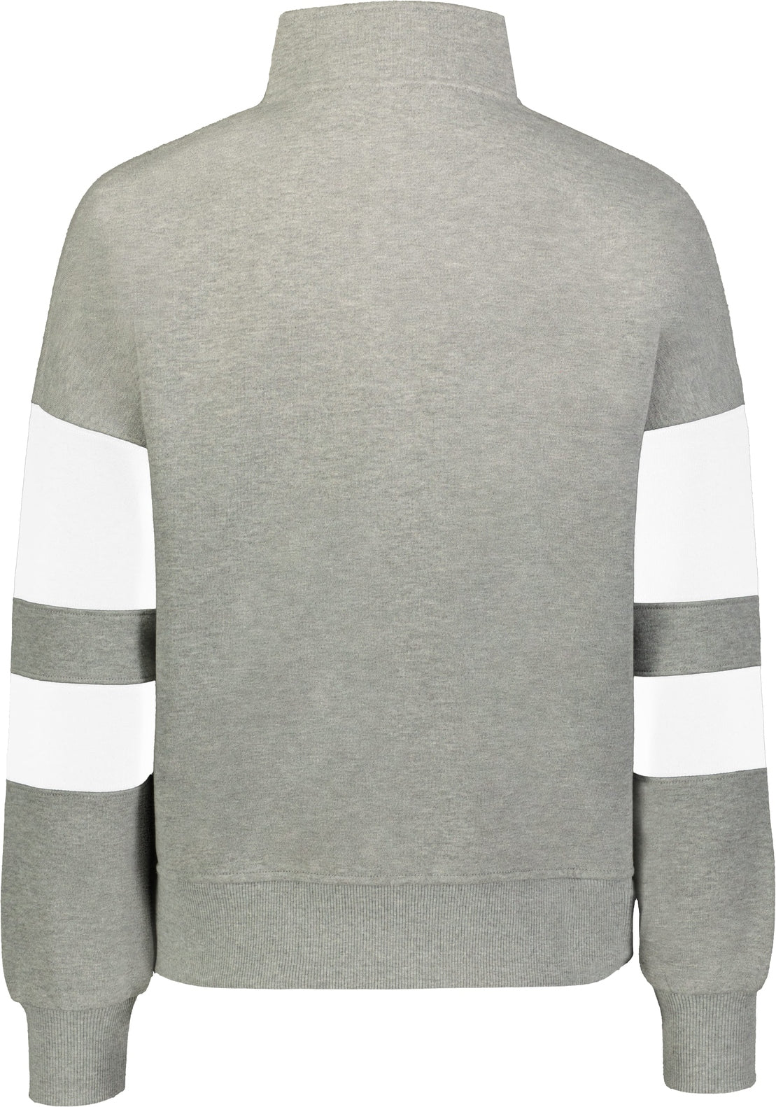 Rear View of CHARCOAL HEATHER/WHITE JACKSON WAY LDS PULLOVER