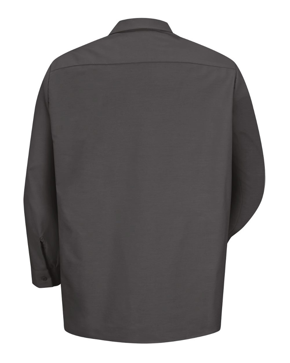 Front View of Charcoal Industrial Long Sleeve Work Shirt - SP14
