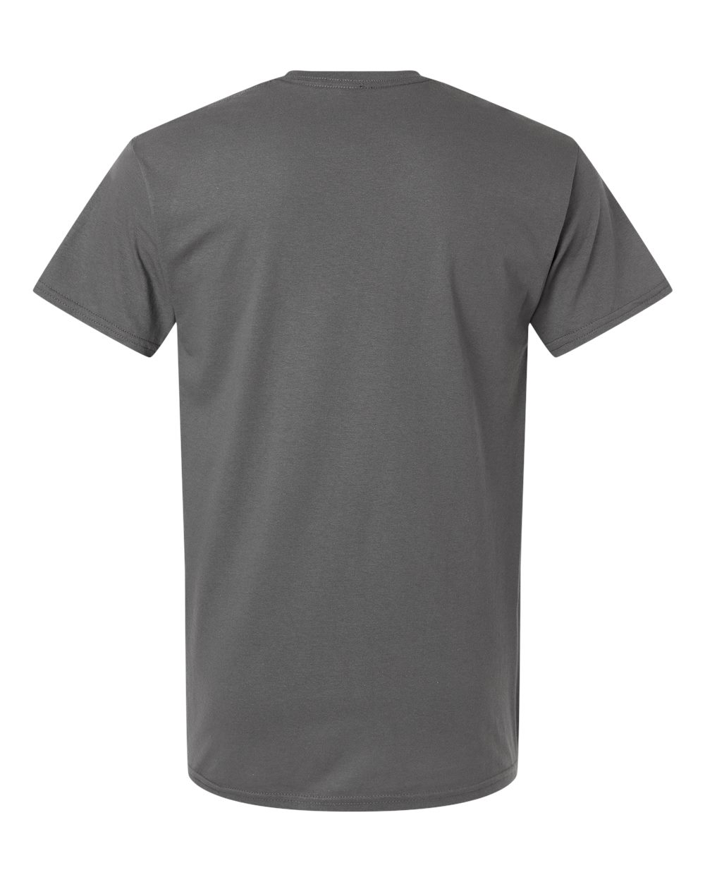 Front View of Charcoal Light Cotton T-Shirt - 3000
