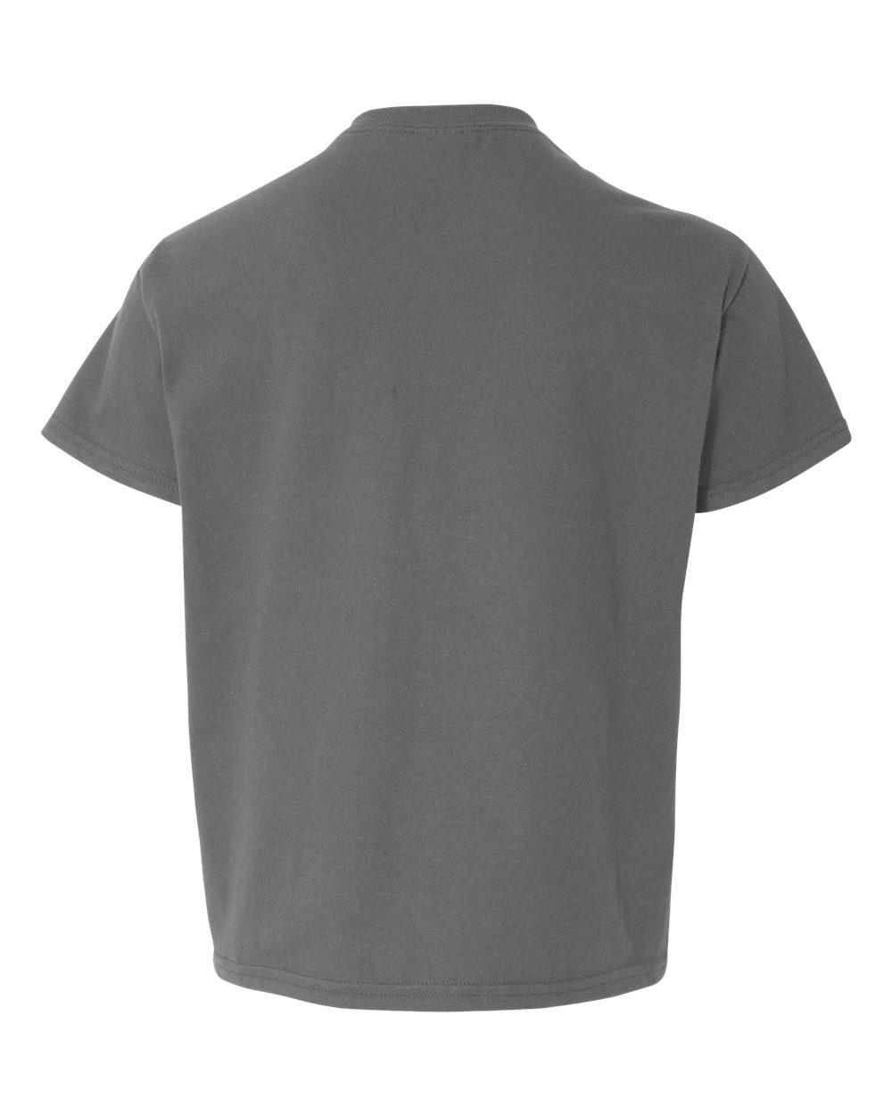 Front View of Charcoal Light Cotton Youth T-Shirt - 3000B