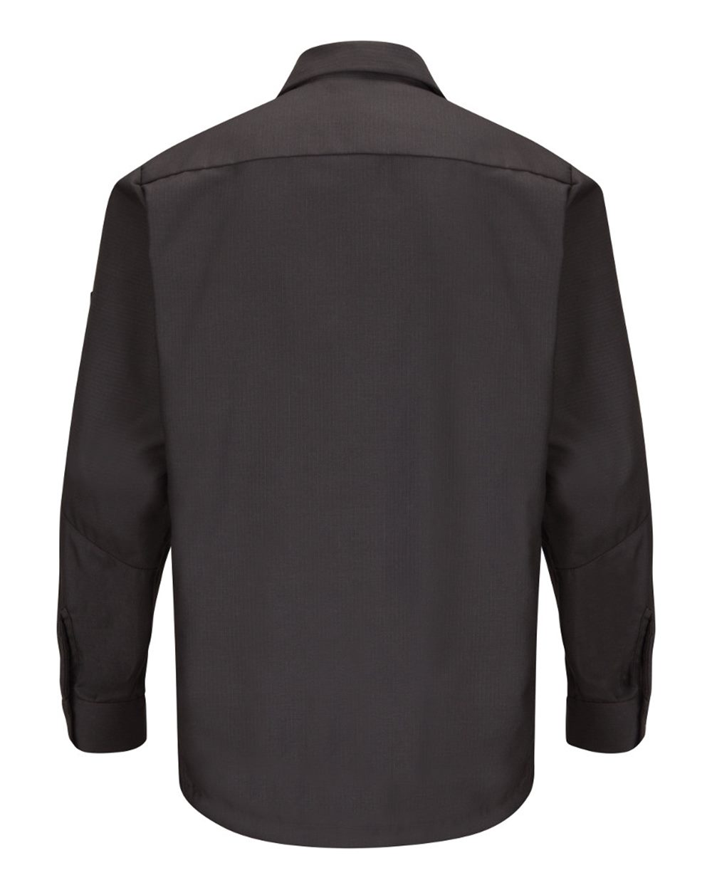 Front View of Charcoal Long Sleeve Automotive Crew Shirt - Tall Sizes - SY10T