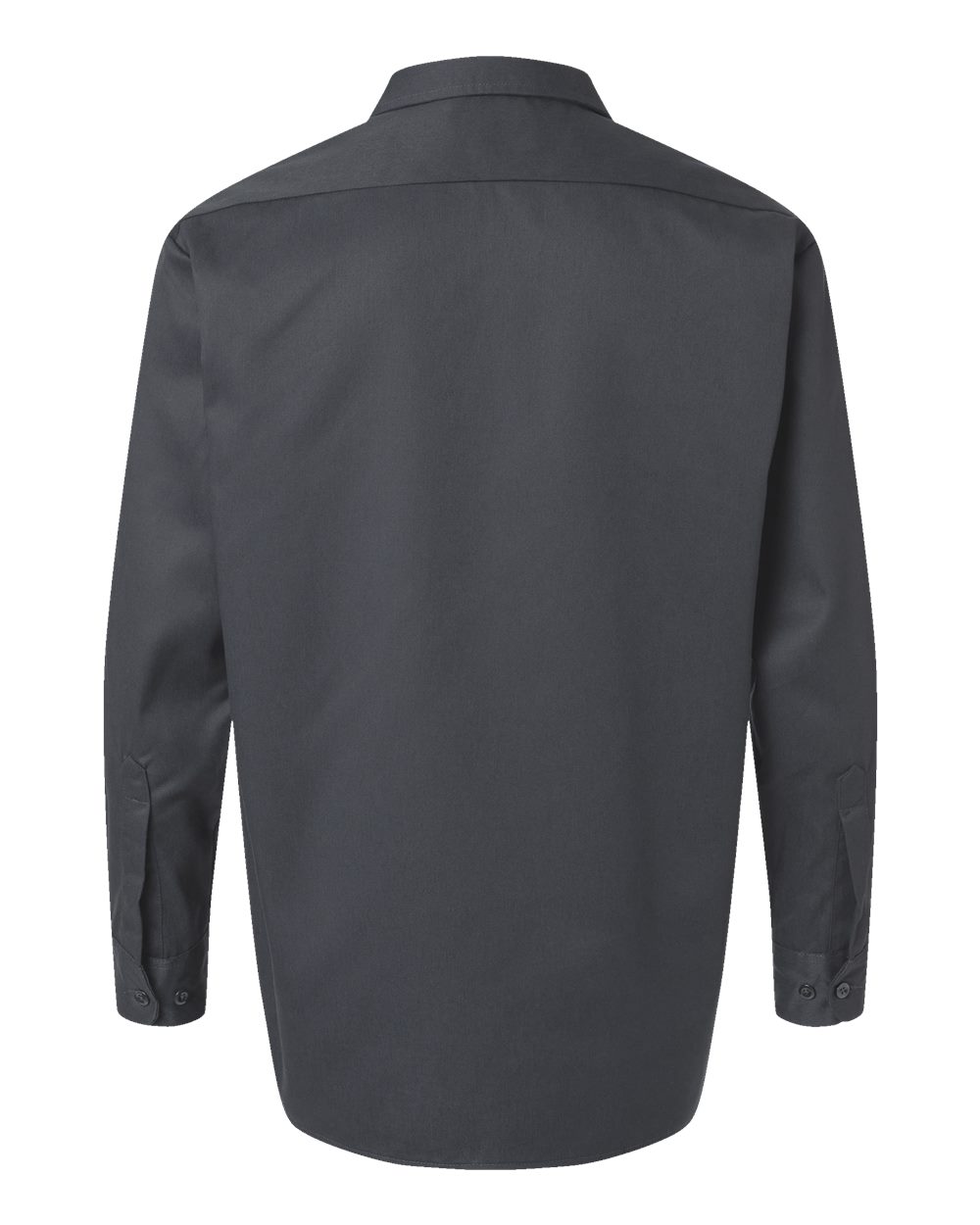 Front View of Charcoal Long Sleeve Work Shirt - 5574