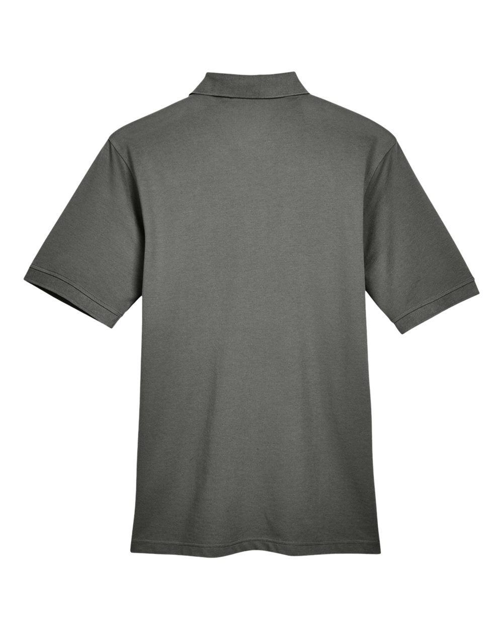 Front View of Charcoal Men's Easy Blend™ Polo - M265