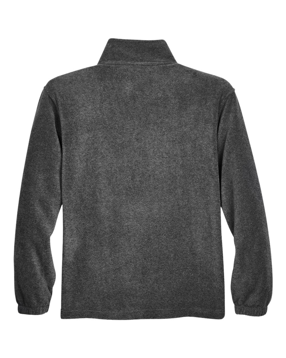 Front View of Charcoal Men's Quarter-Zip Fleece Pullover - M980