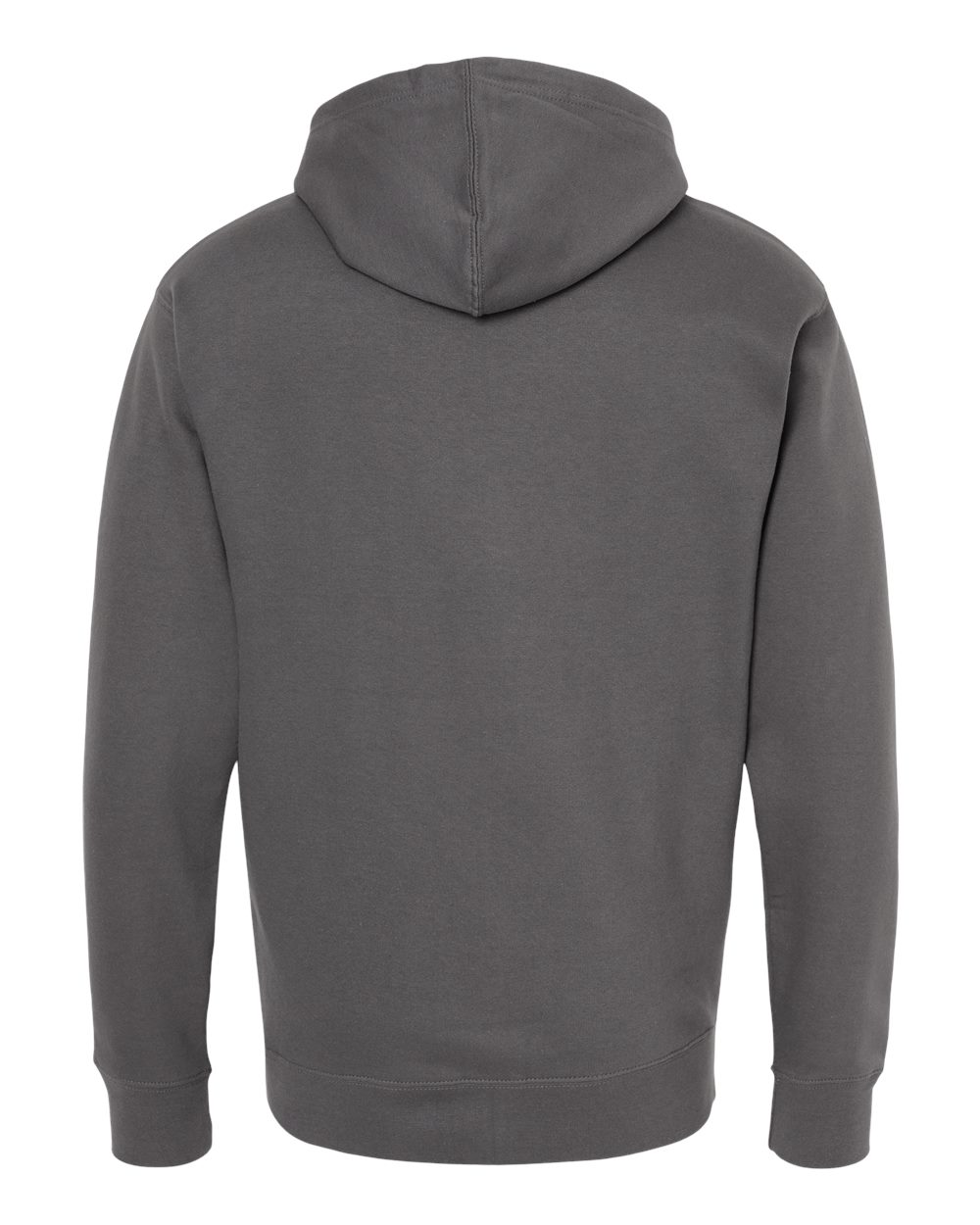 Front View of Charcoal Midweight Full-Zip Hooded Sweatshirt - SS4500Z