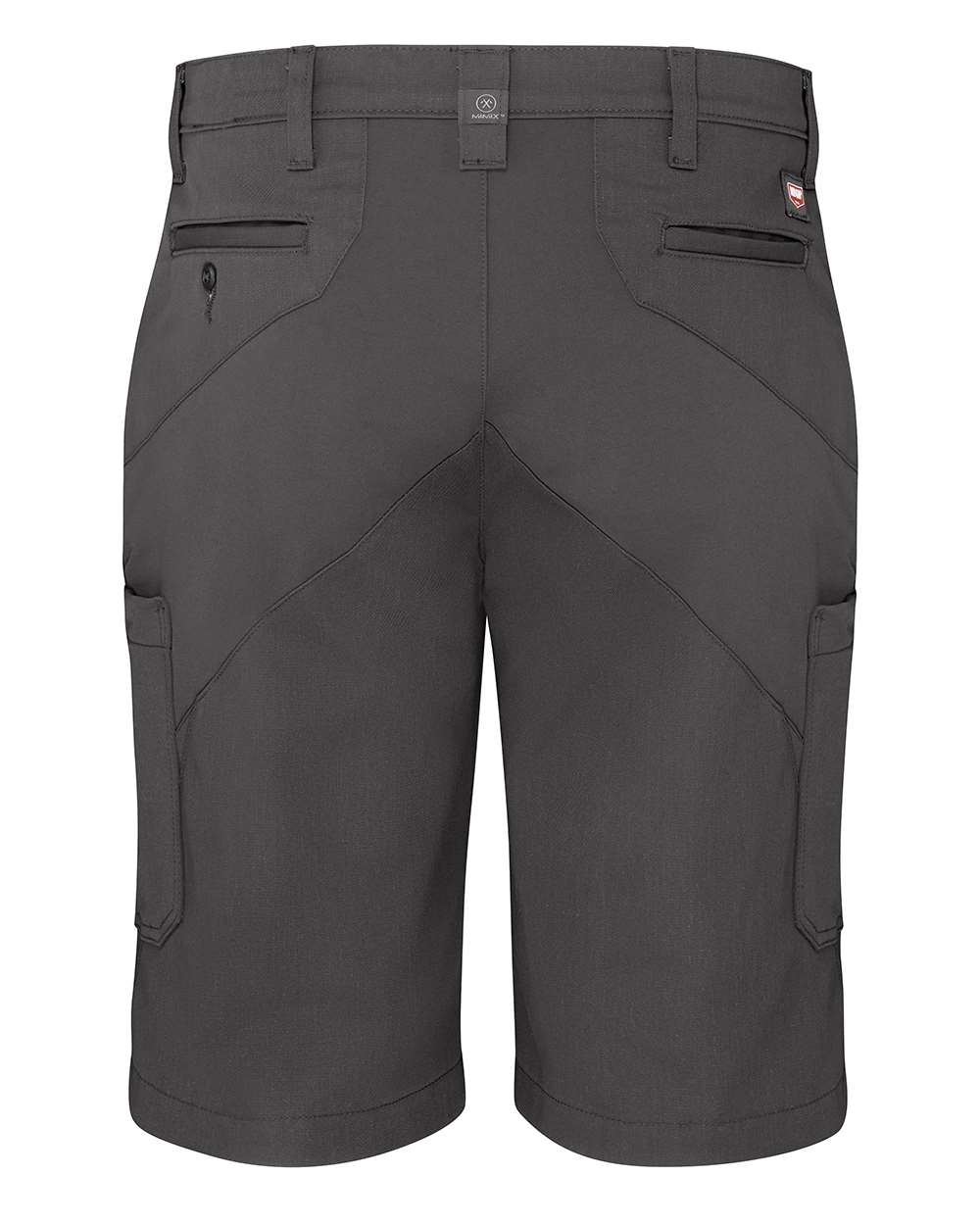Rear View of Charcoal Mimix® Pro Shorts - Extended Sizes - PX52EXT