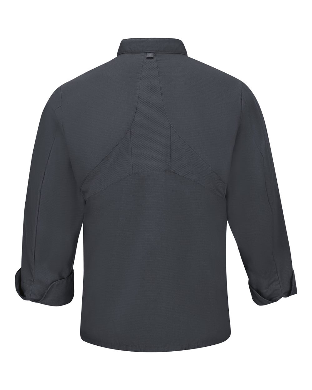 Front View of Charcoal Mimix™ Chef Coat with OilBlok - 042X