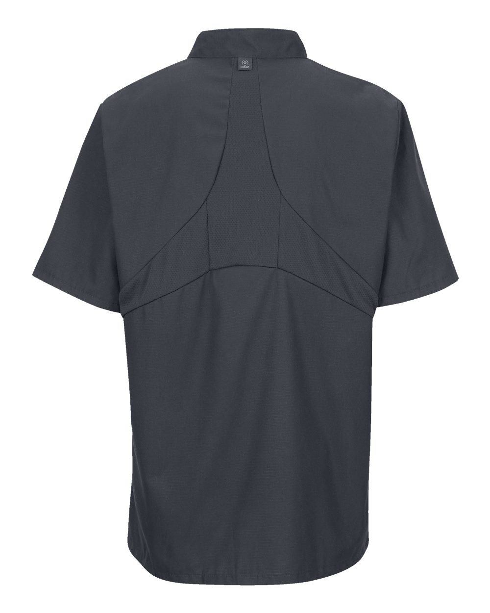 Front View of Charcoal Mimix™ Short Sleeve Chef Coat with OilBlok - 046X
