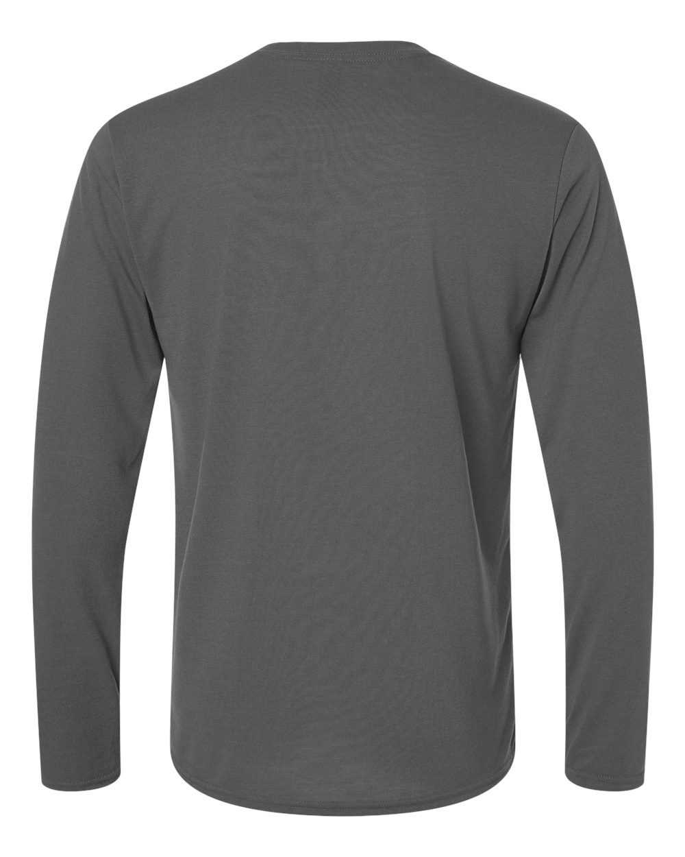 Front View of Charcoal Performance® Long Sleeve T-Shirt - 42400