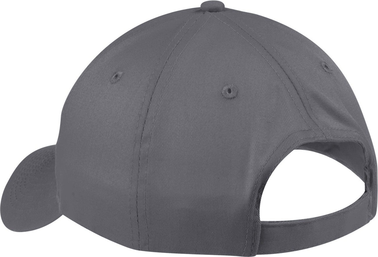 Charcoal Port Authority Six-Panel Twill Cap. CP80