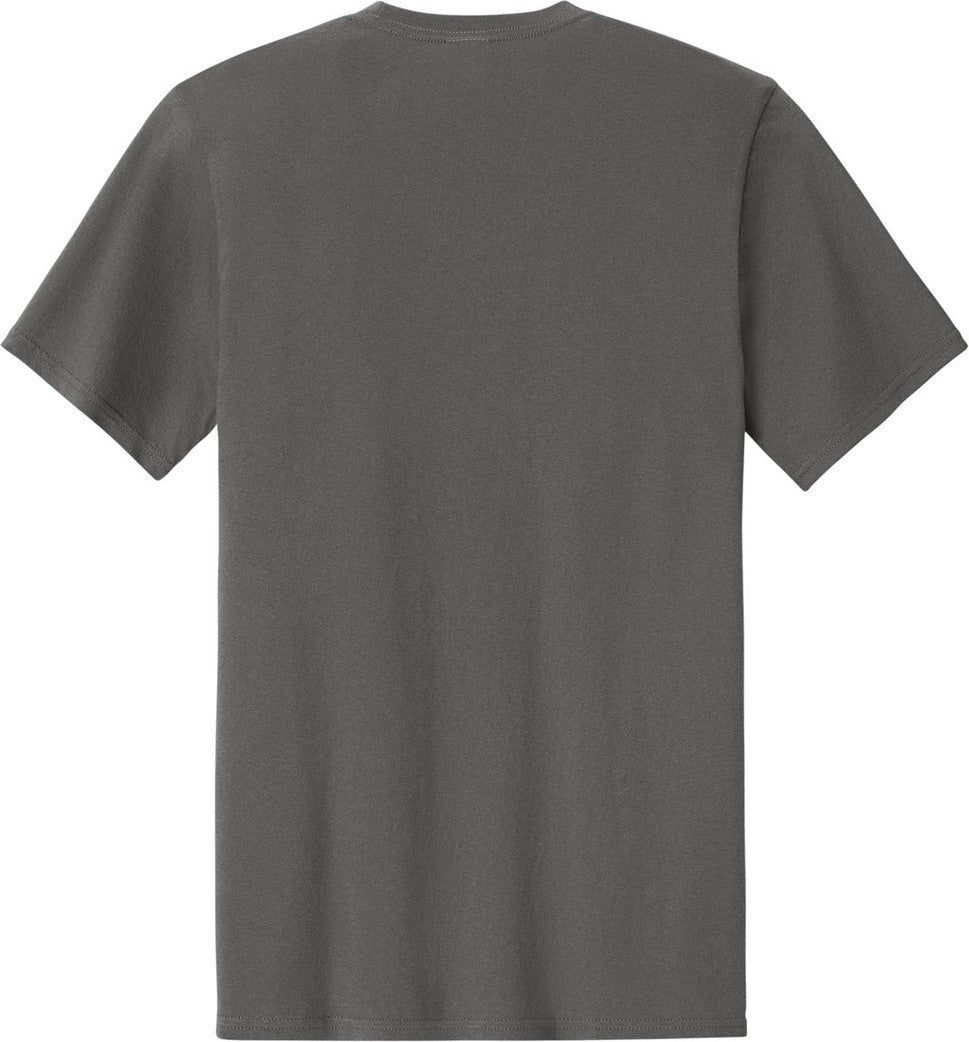 Rear View of Charcoal Port & Co Easy Cotton Tee PC43