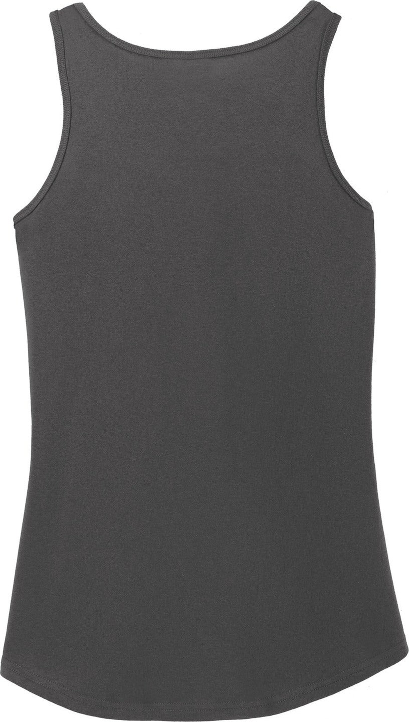 Front View of Charcoal Port & Co Women's Core Cotton Tank Top. LPC54TT