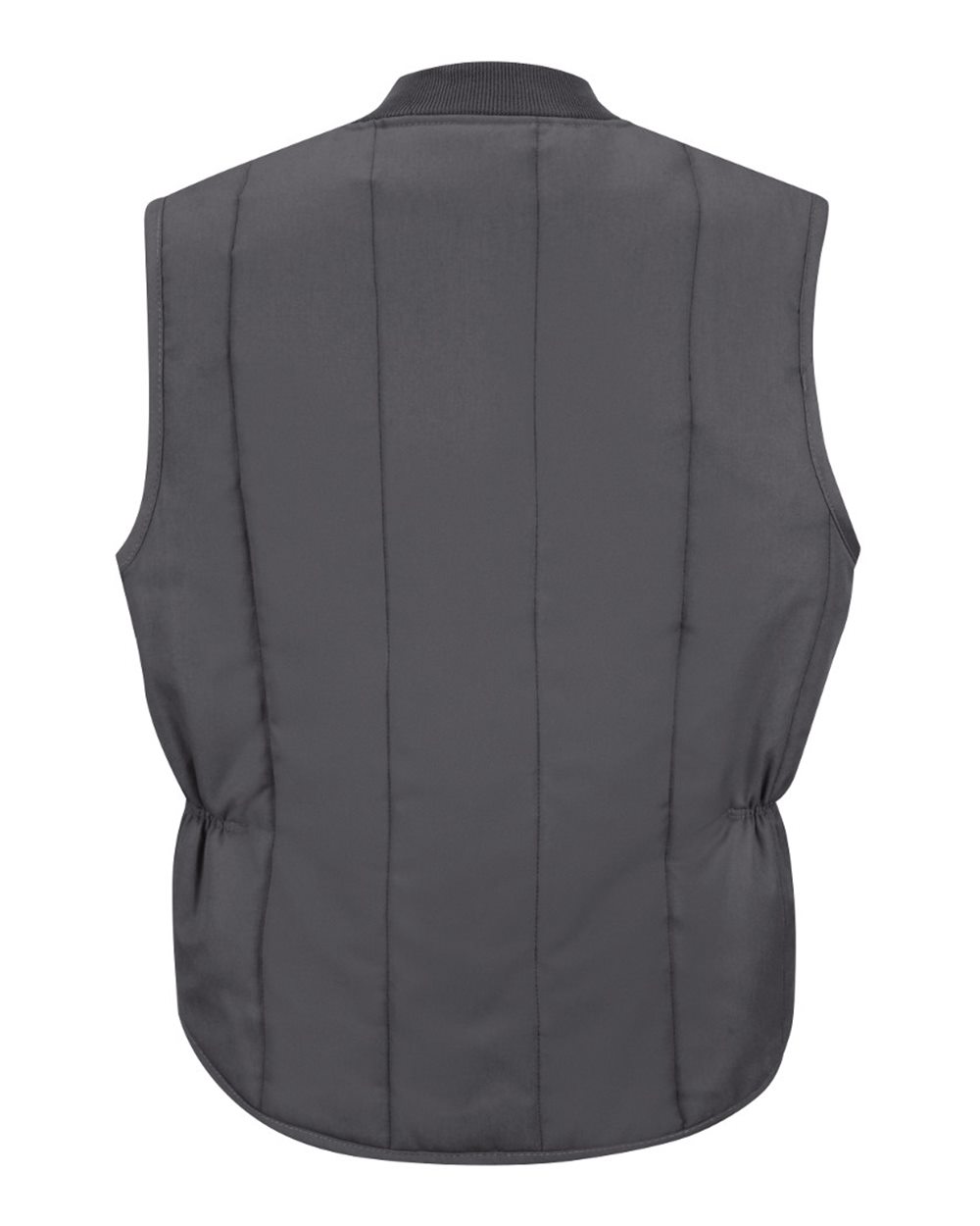 Front View of Charcoal Quilted Vest - Tall Sizes - VT22T
