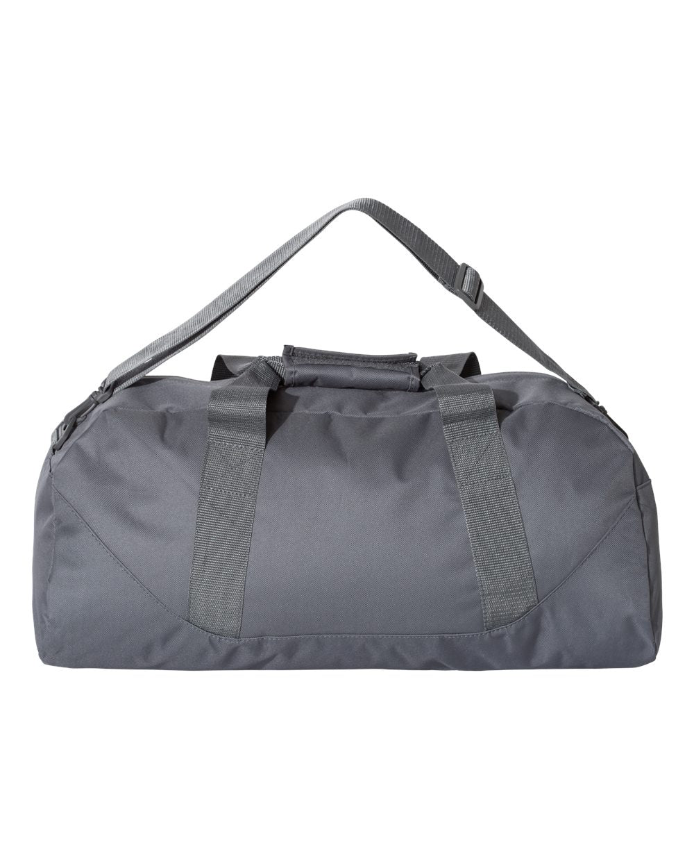 Front View of Charcoal Recycled 23 1/2" Large Duffel Bag - 8806