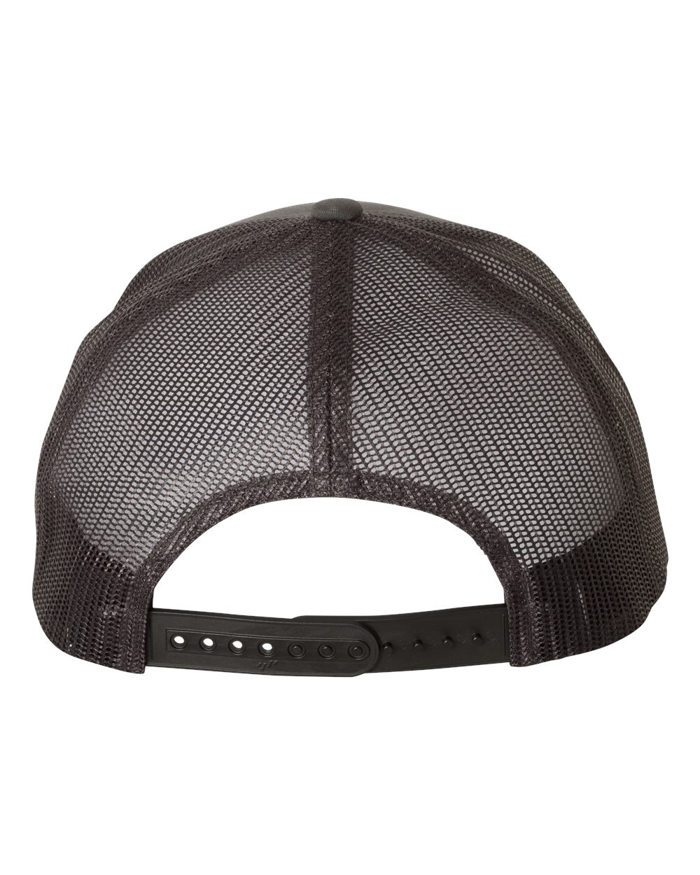 Rear View of Charcoal Retro Trucker Cap - 6606