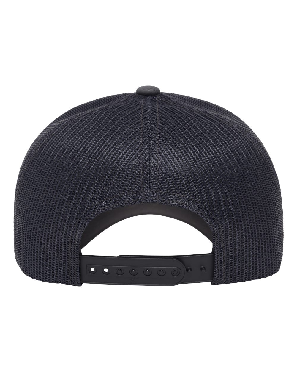 Rear View of Charcoal Retro Trucker Rope Cap - 6606BD