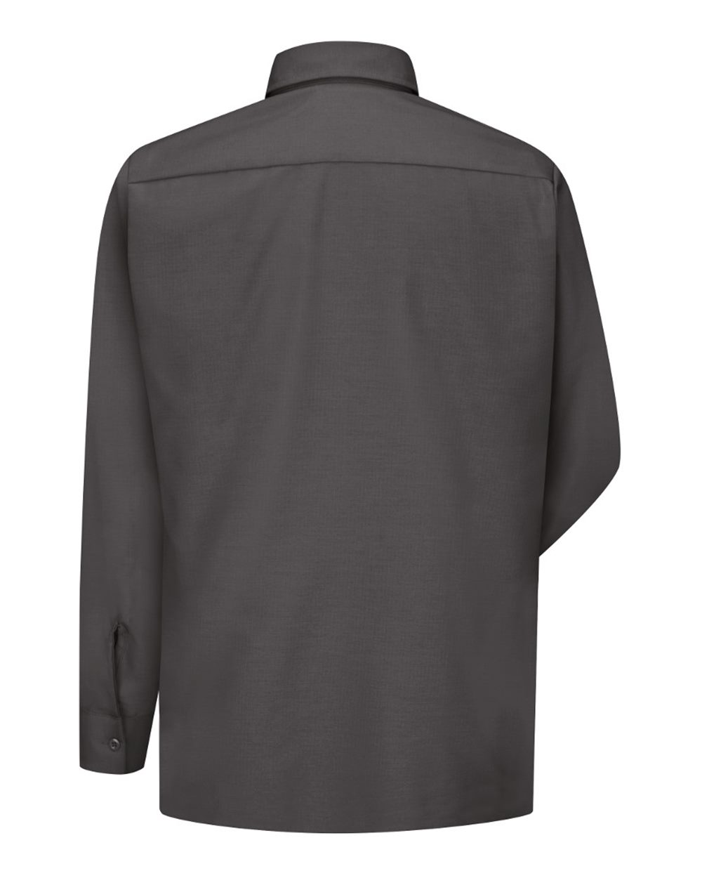 Front View of Charcoal Ripstop Long Sleeve Shirt - Tall Sizes - SY50T