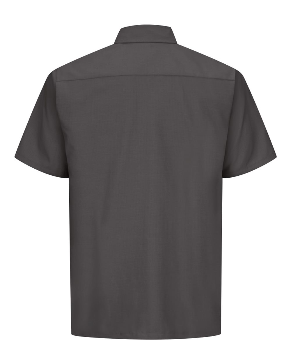 Front View of Charcoal Ripstop Short Sleeve Work Shirt - Tall Sizes - SY60T
