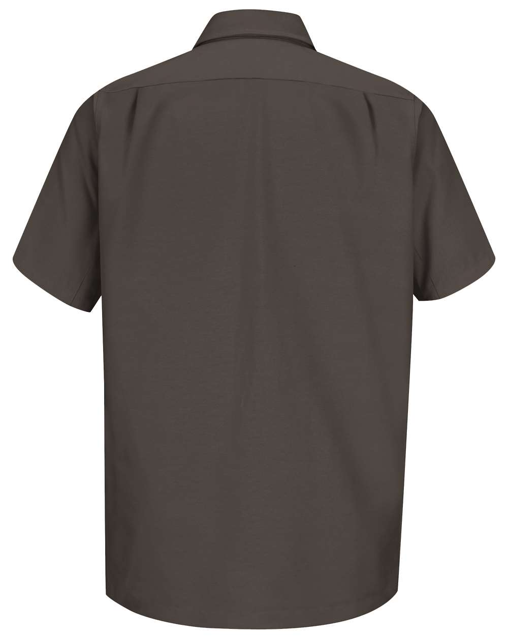 Front View of Charcoal Short Sleeve Work Shirt - WS20