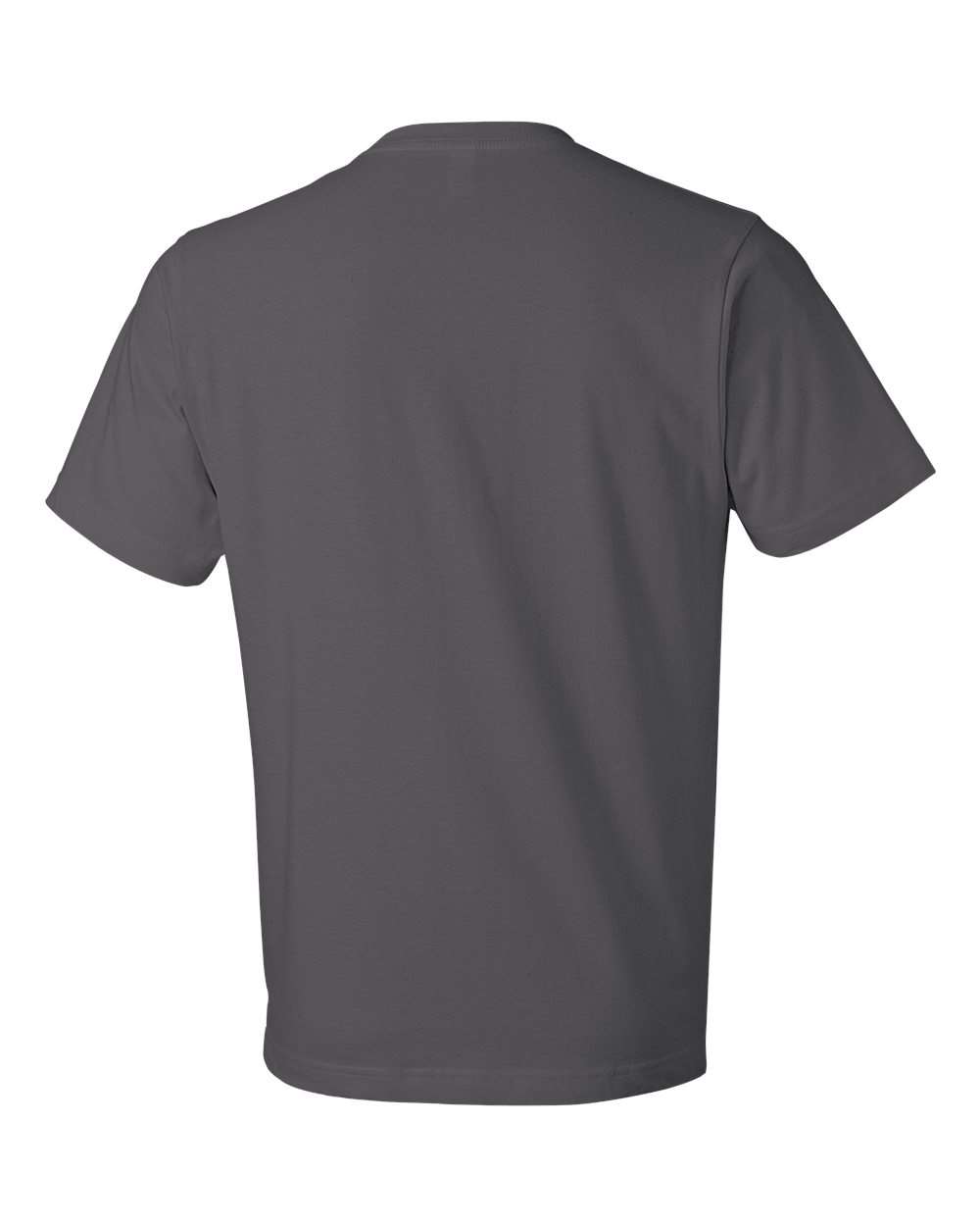 Rear View of Charcoal Softstyle® Lightweight T-Shirt - 980