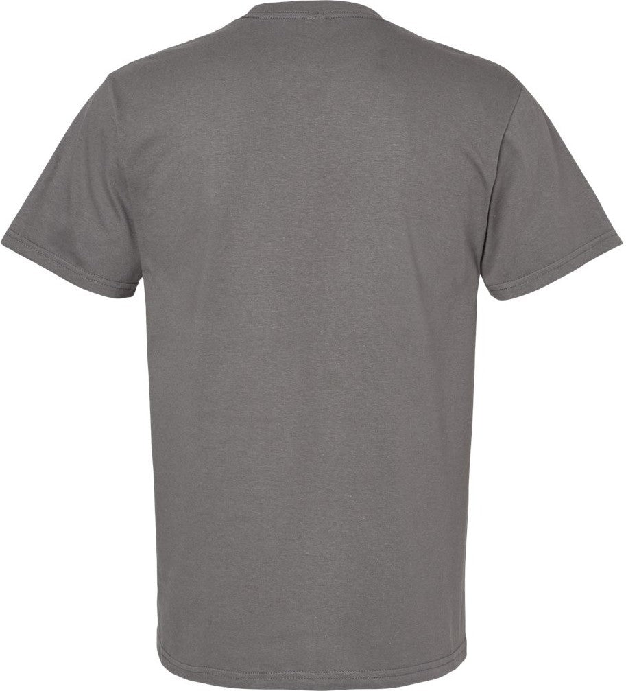 Front View of Charcoal Softstyle® Midweight T-Shirt - 65000