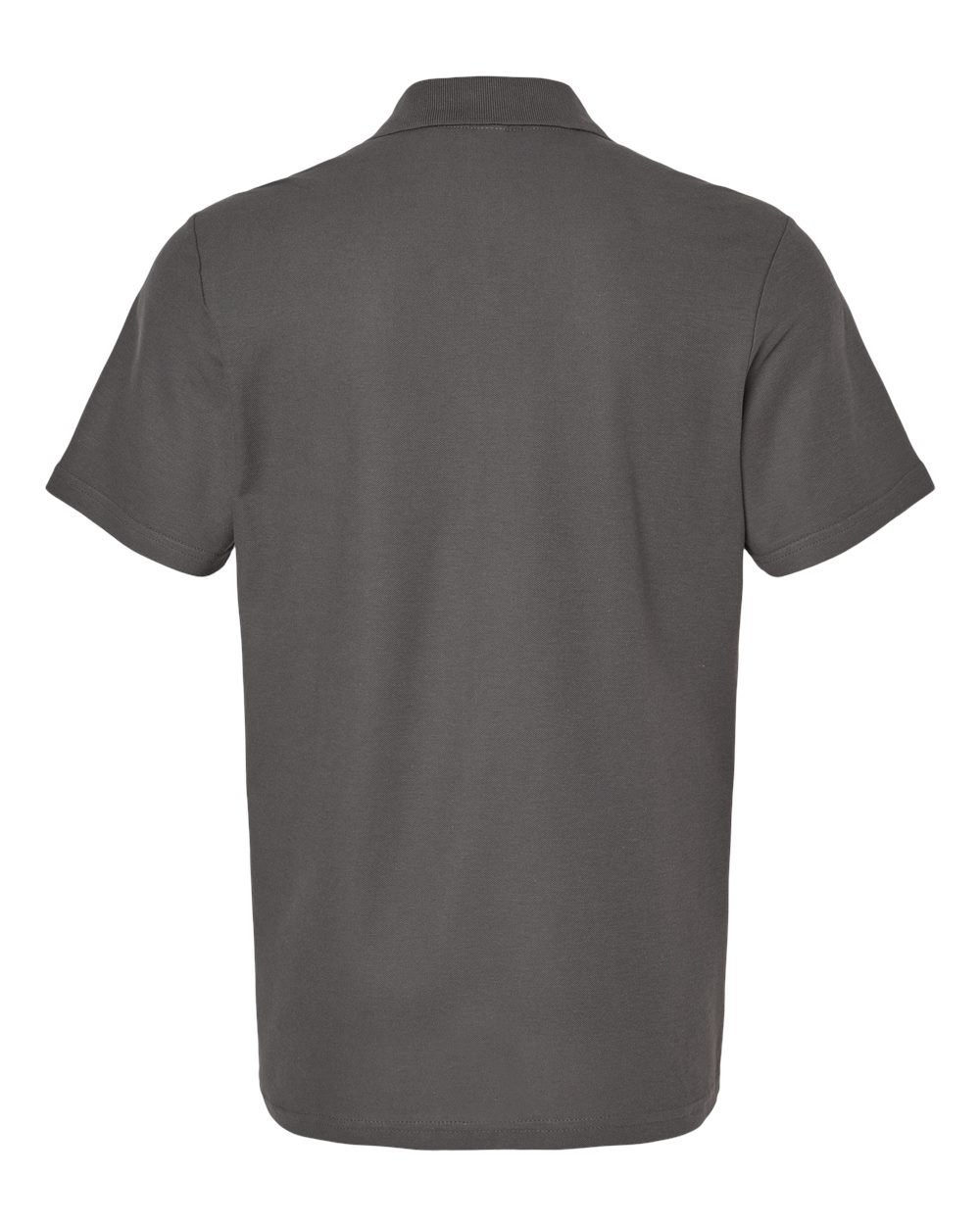 Front View of Charcoal Softstyle® Pique Polo - 64800