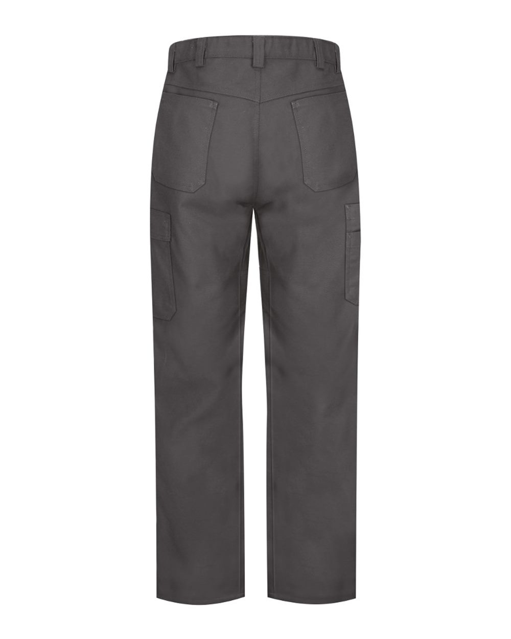 Front View of Charcoal - Unhemmed Shop Pants - PT2A