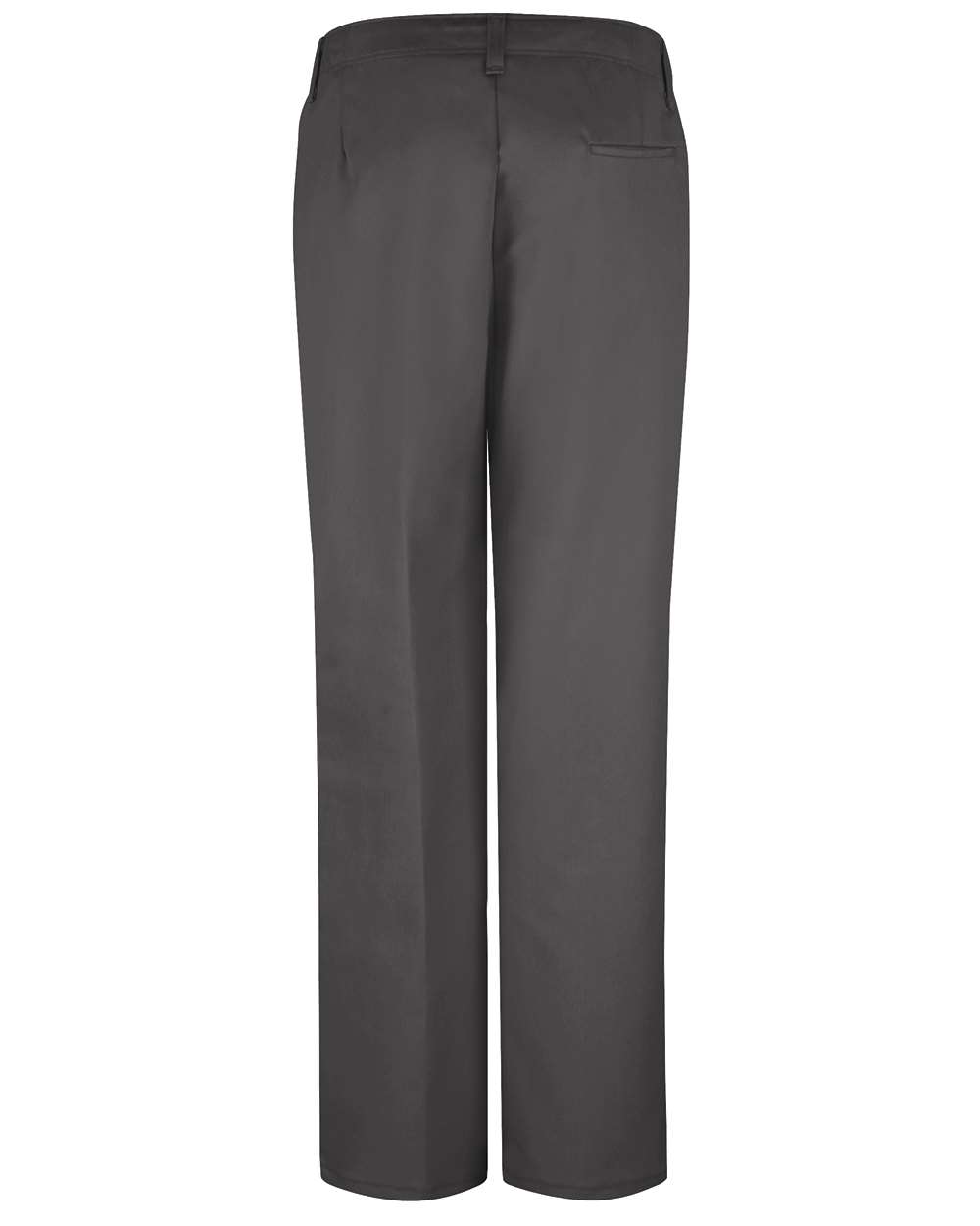 Rear View of Charcoal - Unhemmed Women&#39;s Work N Motion Pants Extended Sizes - PZ33EXT