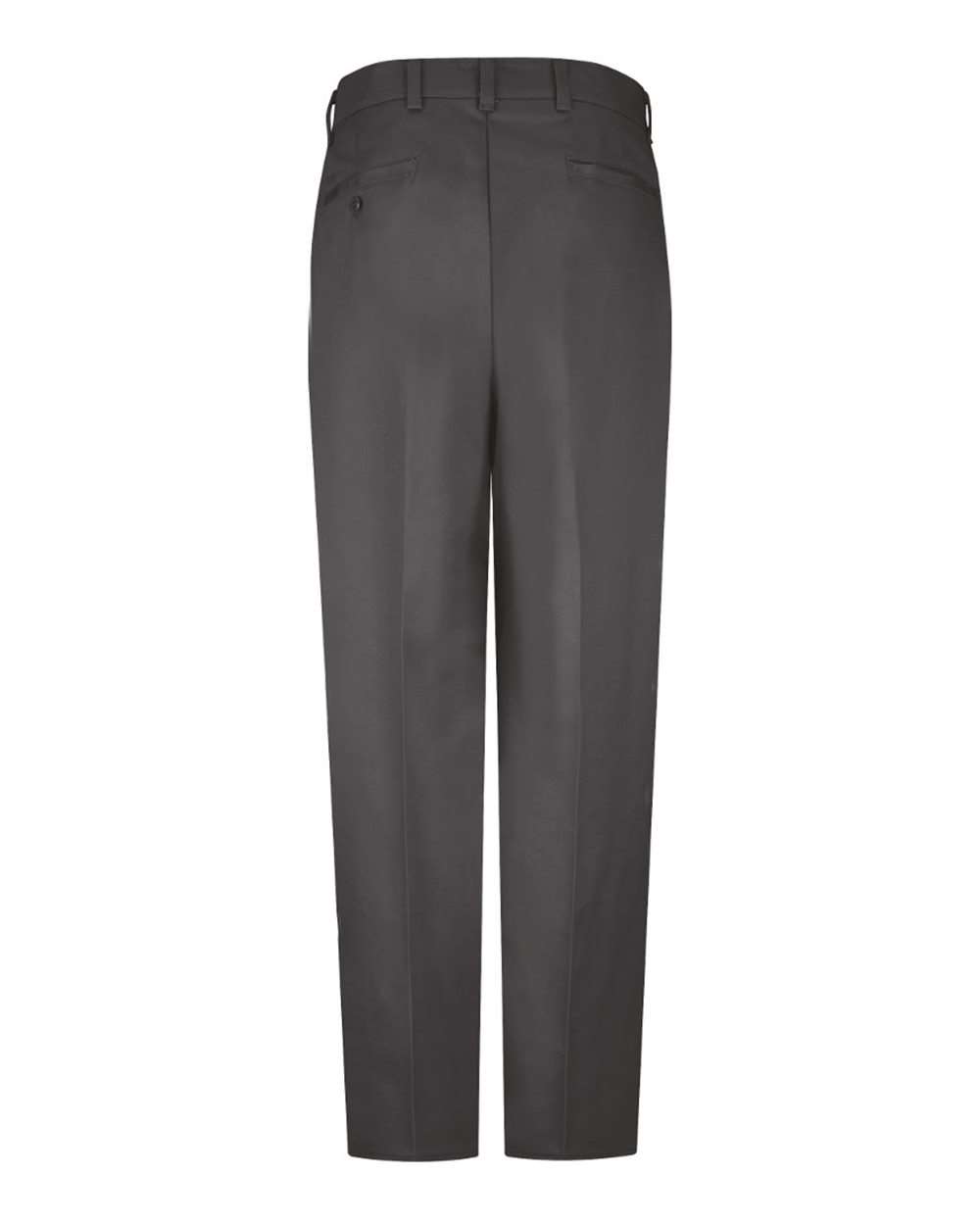 Front View of Charcoal - Unhemmed Wrinkle-Resistant Cotton Work Pants Odd Waist Sizes - PC20ODD