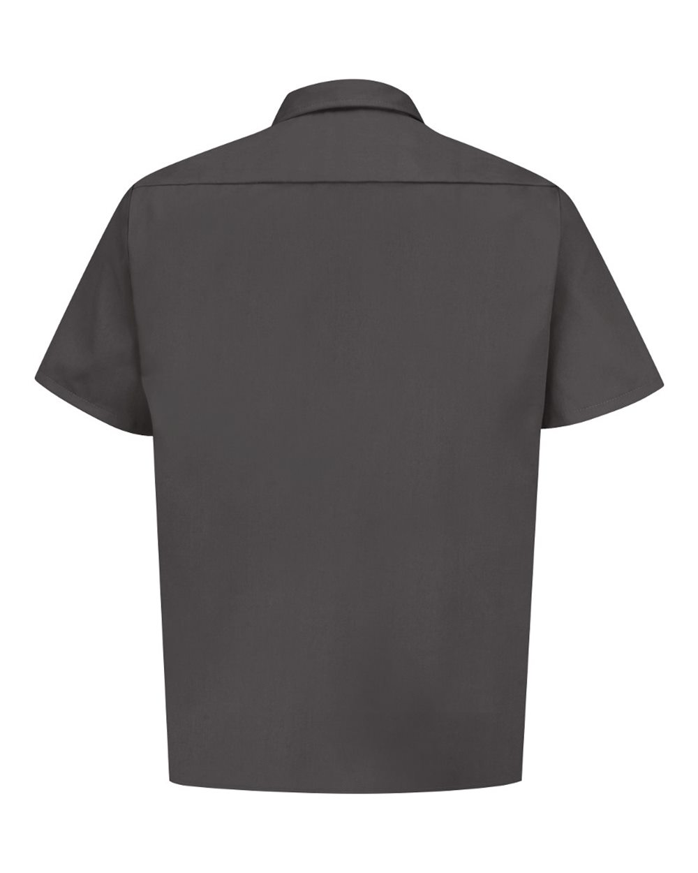 Front View of Charcoal Utility Short Sleeve Work Shirt - ST62