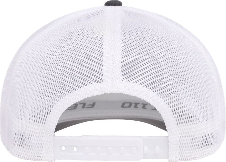 Front View of Charcoal/ White 110® Mesh-Back Cap - 110M