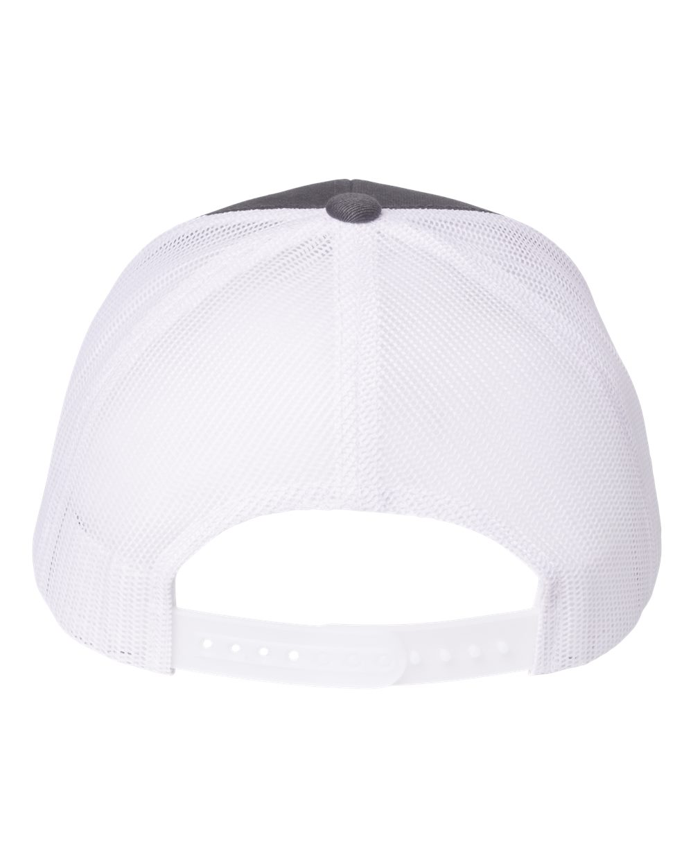 Front View of Charcoal/ White Sustainable Retro Trucker Cap - 6606R