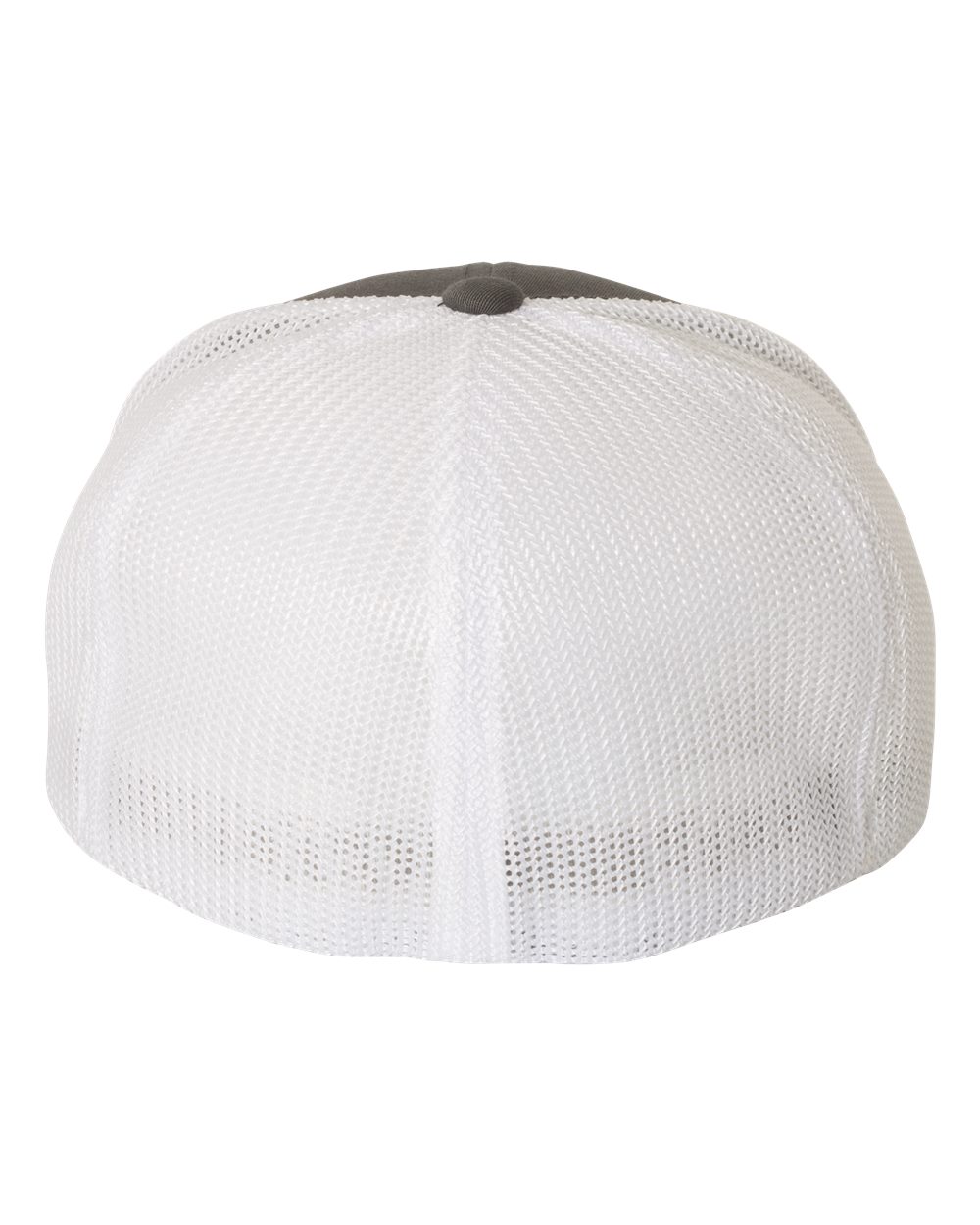 Rear View of Charcoal/ White Trucker Cap - 6511