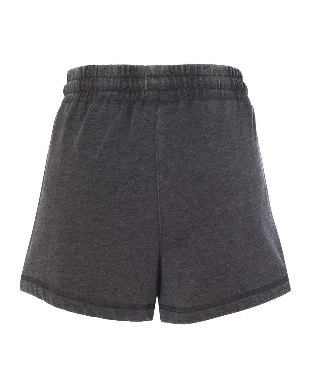 Front View of Charcoal Women’s Enzyme-Washed Rally Shorts - K11