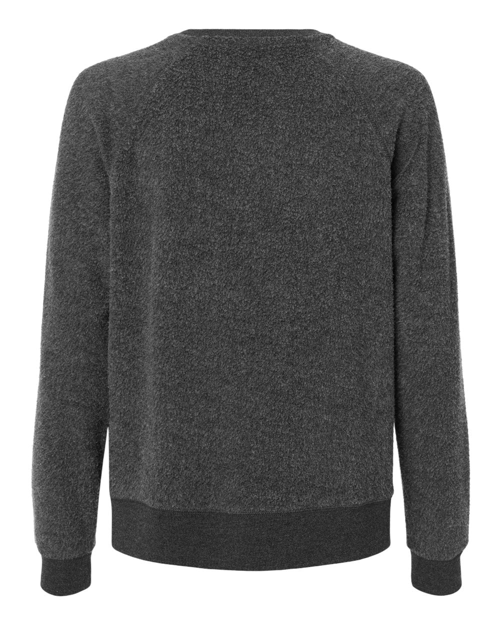 Front View of Charcoal Women's Fleece Out Pullover - K01
