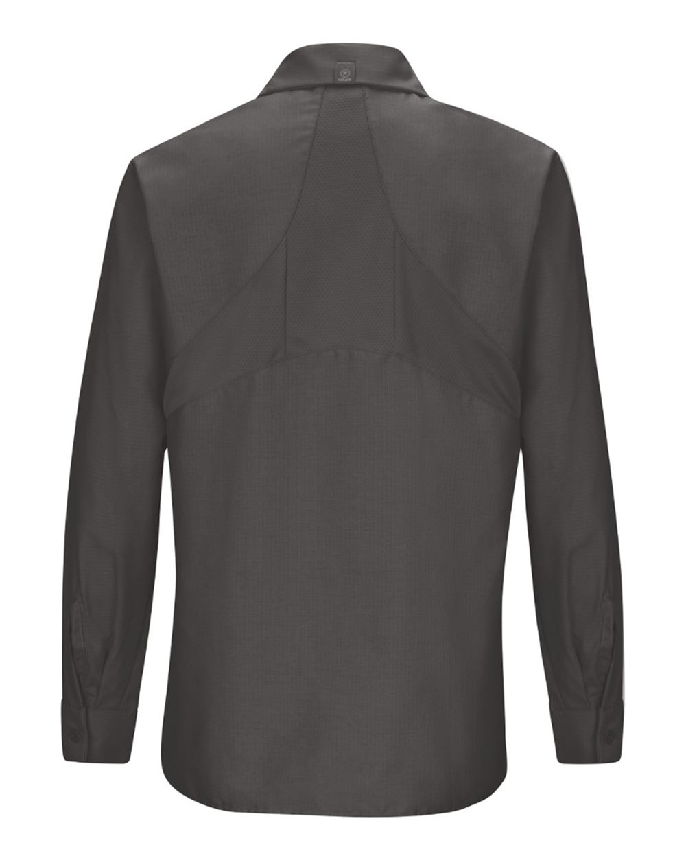 Front View of Charcoal Women's Long Sleeve Mimix Work Shirt - SX11