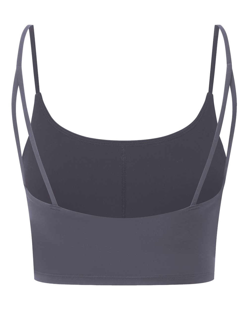 Rear View of Charcoal Women's Luxe Bra - TD650 plain