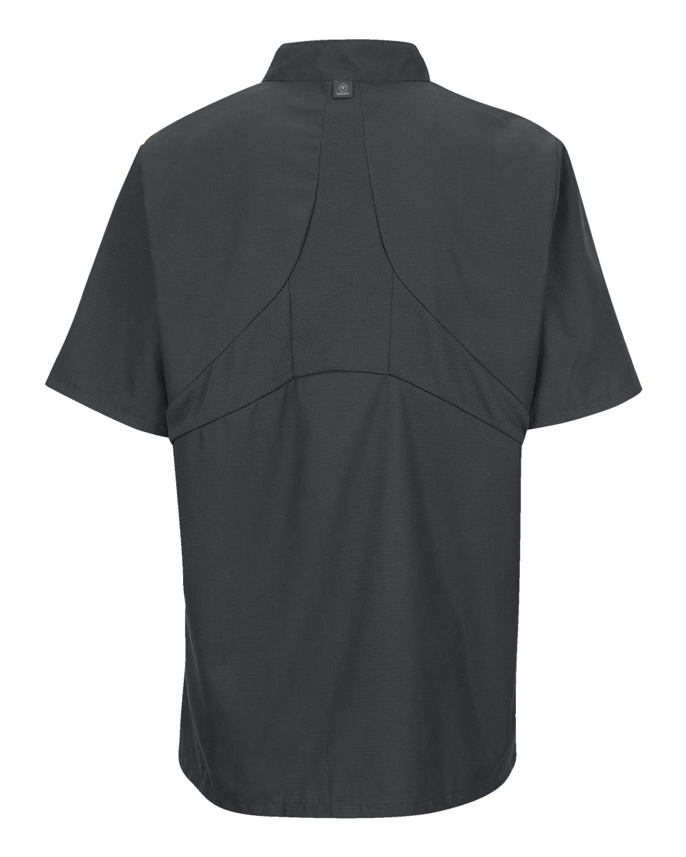 Front View of Charcoal Women's Mimix™ Short Sleeve Chef Coat with OilBlok - 045X